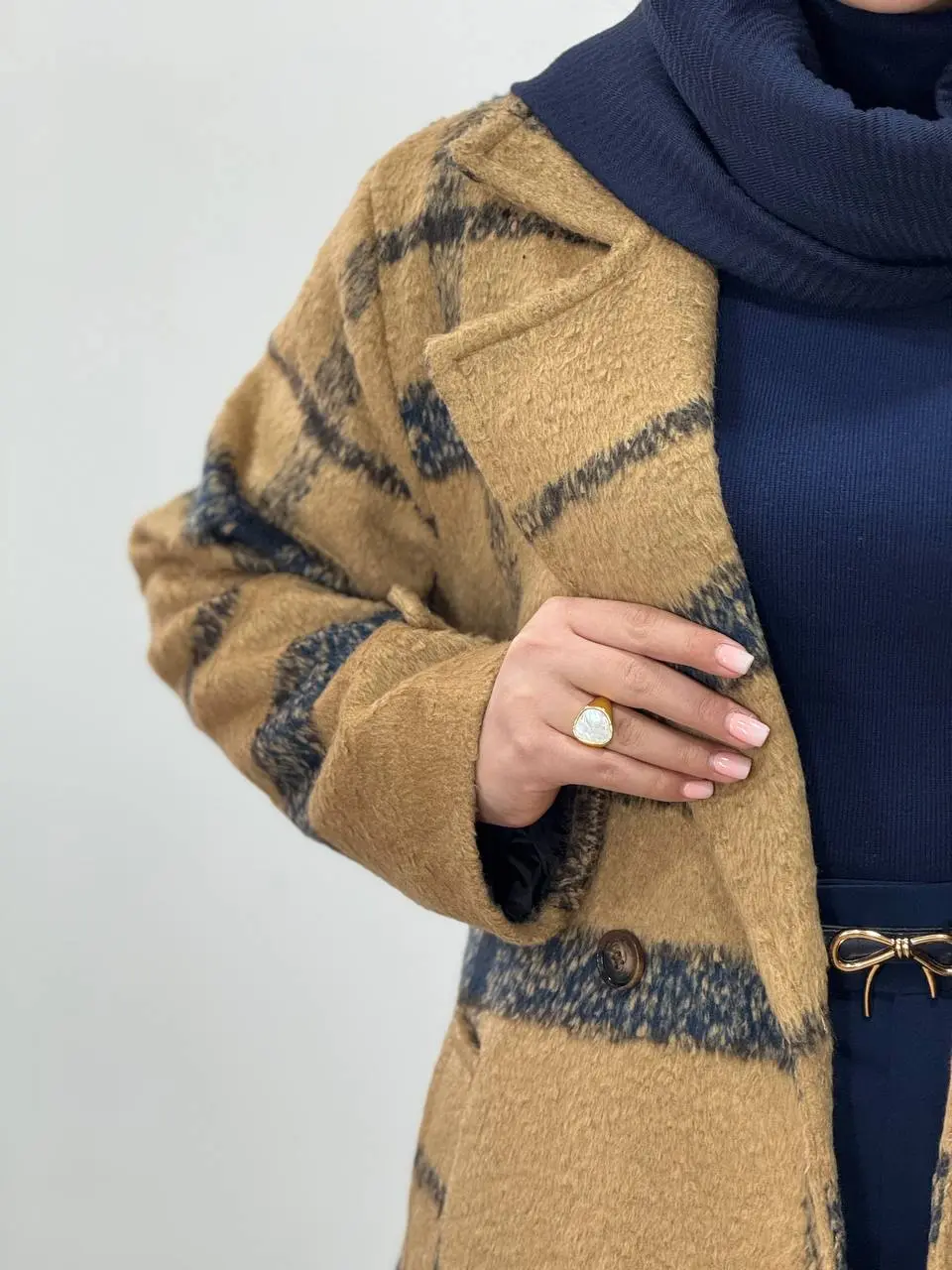 پالتو پشمی بلند آستردار شبنم